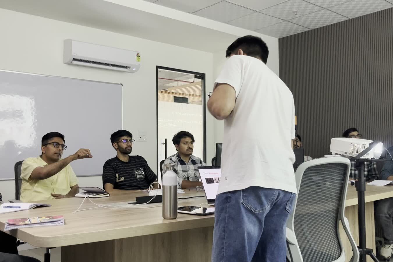 Ashish teaching a live AI class in Chandigarh