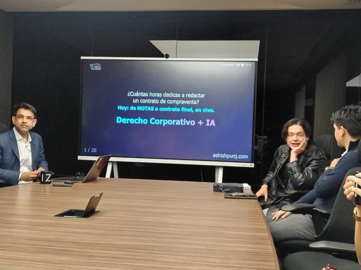 Ashish with a professional AI cohort of lawyers and founders in Mexico City